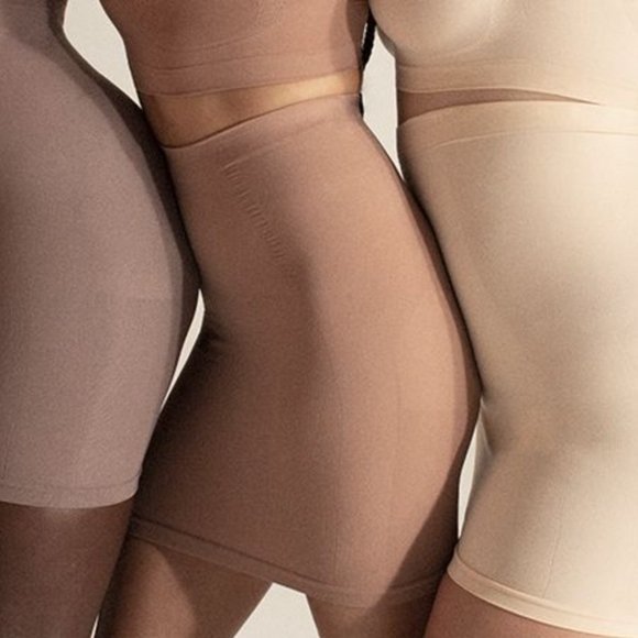 SKIMS XXS XS Sculpting Long Brown Cocoa Sculpt Slimming Shapewear Skirt Slip - Picture 5 of 6